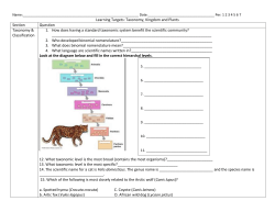 Taxonomy kingdoms and plants review 2017