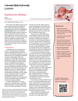 Nutrition for Athletes - Colorado State University Extension