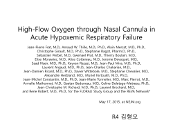 High-Flow Oxygen through Nasal Cannula in Acute Hypoxemic