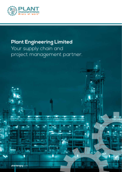 Plant Engineering Limited Your supply chain and project