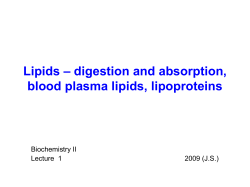 digestion and absorption, blood plasma lipids, lipoproteins