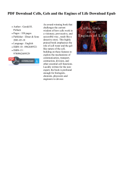 PDF Cells, Gels and the Engines of Life