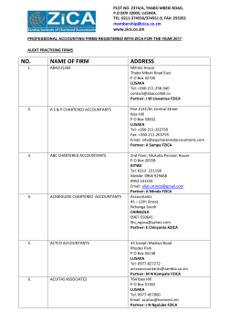 sprofessional accounting firms in zambia registered with the