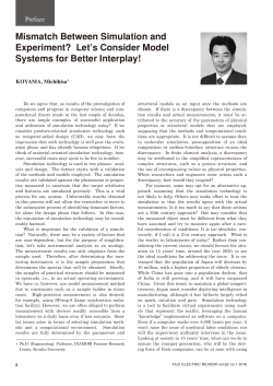 Mismatch Between Simulation and Experiment? Let`s Consider