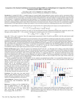 Comparison of the Standard Gadolinium Concentration and