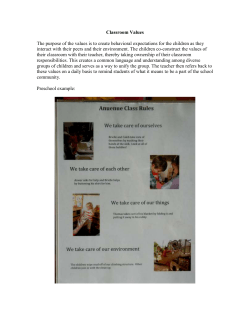 Classroom Values - University of Hawaii at Manoa