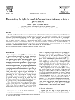 Phase-shifting the light&ndash;dark cycle influences food