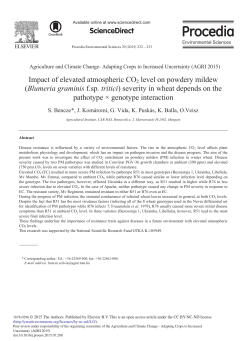 Impact of Elevated Atmospheric CO2 Level on Powdery Mildew