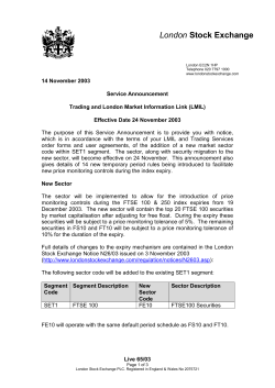 ive 65/03 - New market sector within SET1