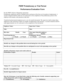 Performance Evaluation Form