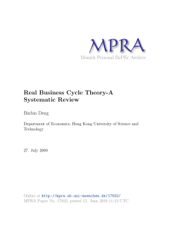 Real Business Cycle Theory-A Systematic Review