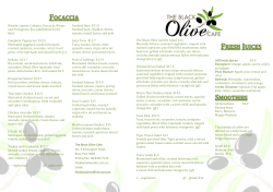 Fresh Juices - The black olive cafe