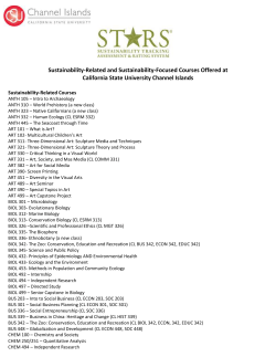 Sustainability Courses at CSU Channel