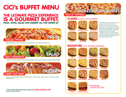 CiCi`s BUFFET MENU