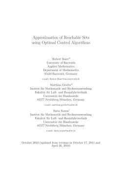 Approximation of Reachable Sets using Optimal
