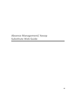 Absence Management/ Aesop Substitute Web Guide