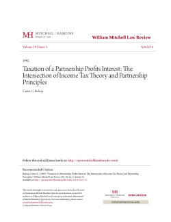 Taxation of a Partnership Profits Interest