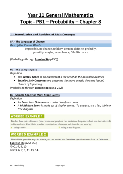 Probability - Mr Kastelan
