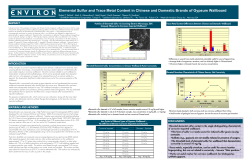 Elemental Sulfur and Trace Metal Content in Chinese and Domestic