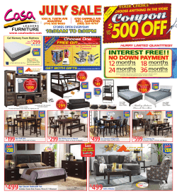 JULY SALE - Casa Leaders Furniture