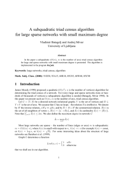 A subquadratic triad census algorithm for large
