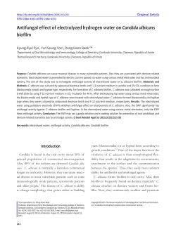 antifungal effect of electrolyzed hydrogen water on Candida