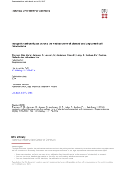 Inorganic carbon fluxes across the vadose zone of planted