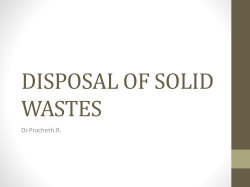 disposal of solid wastes