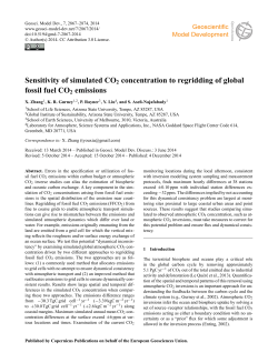 Sensitivity of simulated CO2 concentration to regridding of global