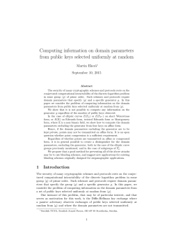 Computing information on domain parameters from public keys