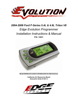 Edge Evolution Programmer Installation Instructions