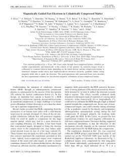 Magnetically Guided Fast Electrons in Cylindrically Compressed