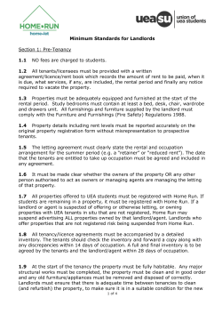 Minimum Standards - UEA Students` Union