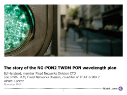 The story of the NG-PON2 TWDM PON wavelength plan