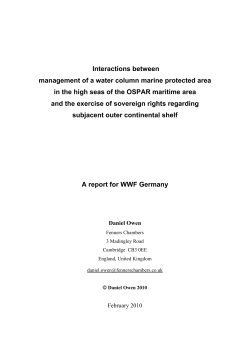 Interactions between management of a water column marine