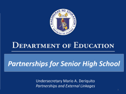 4 Partnerships for Senior High School