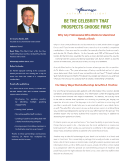 be the celebrity that prospects choose first