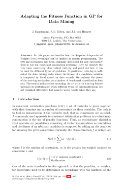 Adapting the Fitness Function in GP for Data Mining