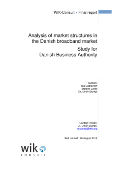 Analysis of market structures in the Danish