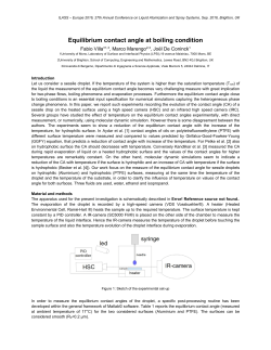 Equilibrium contact angle at boiling condition