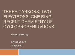 recent chemistry of cyclopropenium ions