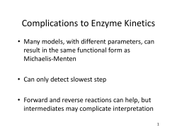 Complications to Enzyme Kinetics