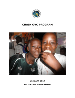 Holiday program report Jan 2013