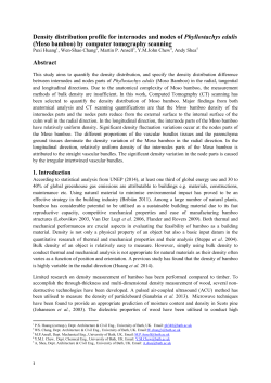 Density distribution profile for internodes and nodes