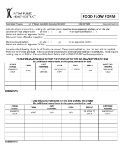 FOOD FLOW FORM - Kitsap Public Health District