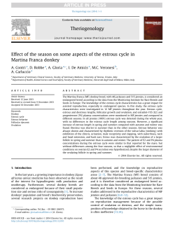 Effect of the season on some aspects of the estrous cycle in Martina