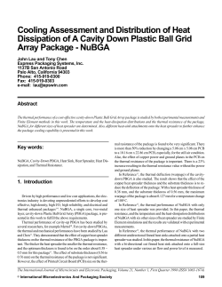Cooling Assessment and Distribution of Heat Dissipation of