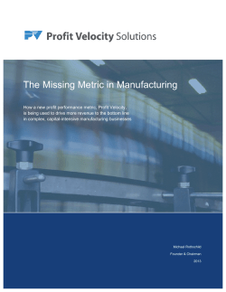 The Missing Metric in Manufacturing