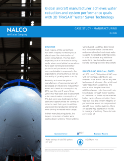 Global aircraft manufacturer achieves water reduction and