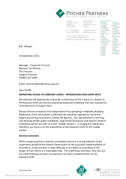 Introducing loss carry-back